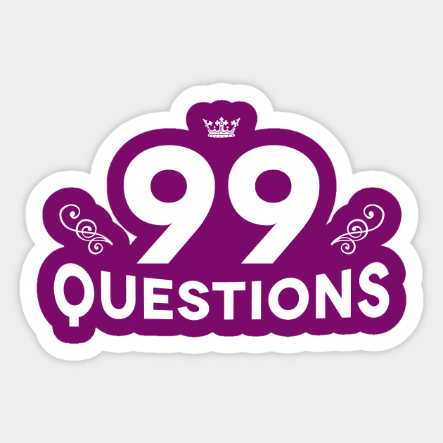 99Q Type Logo (white) Sticker by bobbuel